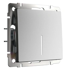 Изображение Выключатель одноклавишный проходной с подсветкой (серебряный матовый) W1112165