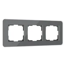 Изображение Рамка из стекла на 3 поста Elite графит W0032440