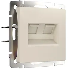 Изображение Розетка двойная Ethernet RJ-45 (айвори матовый) W1181162