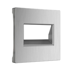 Изображение Накладка для двойной розетки Еthernet RJ-45 (серебряный рифленый) W1191109