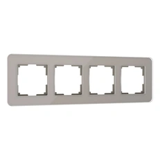 Изображение Рамка из стекла на 4 поста Elite дымчатый W0042417