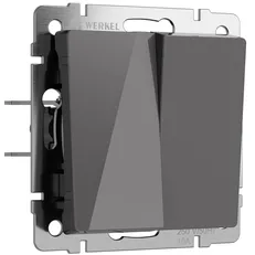 Изображение Выключатель двухклавишный проходной (графит акрил) W1122044