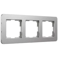 Изображение Рамка на 3 поста Platinum алюминий W0032606