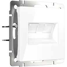 Изображение Розетка двойная Ethernet RJ-45 (белая) W1181101