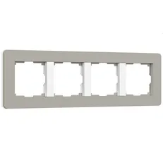 Изображение Рамка на 4 поста Split (дымчатый/белый, soft-touch) W0043067