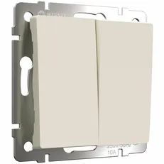 Изображение Выключатель двухклавишный проходной (айвори матовый) W1122062